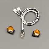 LED 2.2-3V Marker Lamp Plastic Head Light 1 Pair for DIY TAMIYA 1:14 RC Tractor Truck Model King Hauler Tipper Car Accessories