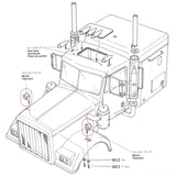 LED 2.2-3V Marker Lamp Plastic Head Light 1 Pair for DIY TAMIYA 1:14 RC Tractor Truck Model King Hauler Tipper Car Accessories