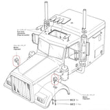 LED 2.2-3V Marker Lamp Plastic Head Light 1 Pair for DIY TAMIYA 1:14 RC Tractor Truck Model King Hauler Tipper Car Accessories