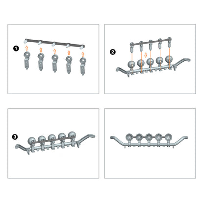 3-7V LED Kunststoff Scheinwerfer Scheinwerferplatine für DIY TAMIYA 1:14 Fernbedienung Traktor LKW Modell 3363 56348 Auto-Upgrade-Teile