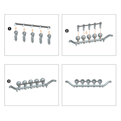 3-7V LED Kunststoff Scheinwerfer Scheinwerferplatine für DIY TAMIYA 1:14 Fernbedienung Traktor LKW Modell 3363 56348 Auto-Upgrade-Teile