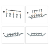 3-7V LED Plastic Head Lamp Spotlight Board for DIY TAMIYA 1:14 Remote Control Tractor Truck Model 3363 56348 Car Upgrade Parts