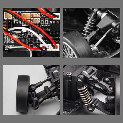 LDRC LD1804 1/18 2,4G 4X2 Fernbedienung Drift Auto Bürstenmotor ESC Servo Lichtsystem RC Rennfahrzeug Zusammengebautes Spielzeug RTR