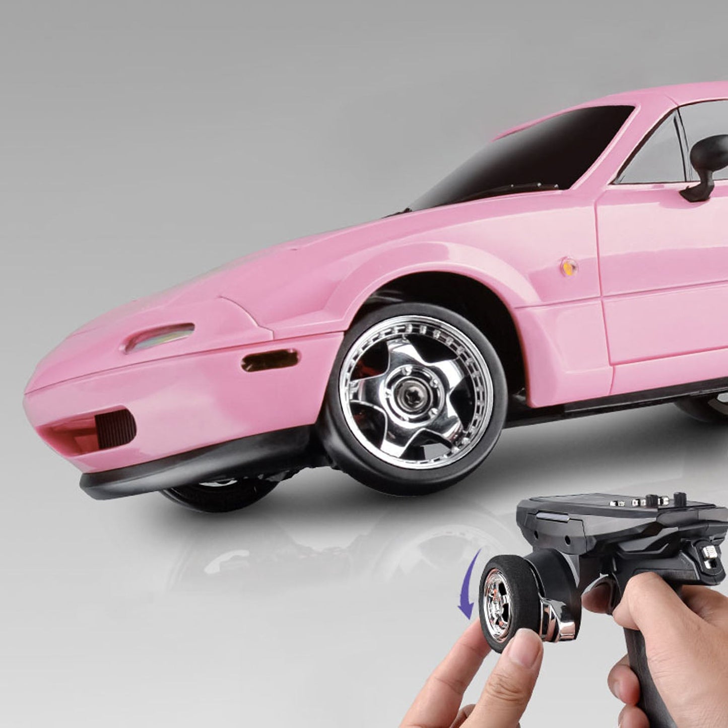 LDRC LD1804 1/18 2,4G 4X2 Fernbedienung Drift Auto Bürstenmotor ESC Servo Lichtsystem RC Rennfahrzeug Zusammengebautes Spielzeug RTR