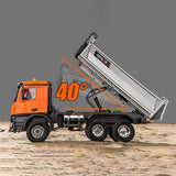 Free Fast Shipping 1/14 HUINA 1598 2.4G Remote Control Dumper 6¡Á6 Engineering Transport Vehicle Lifting Rod Tipper Car Toys