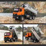1/14 HUINA 1598 2.4G Remote Control Dumper 6x6 Engineering Transport Vehicle Lifting Rod Tipper Car Light Sound Battery Toys
