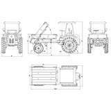 Kingkong 1/10 RC Farm Tractor Car Model DONKEY T16 4x2 Transport Vehicle Motor 2Speed Gearbox Axle Lock Servo 6CH Radio Light