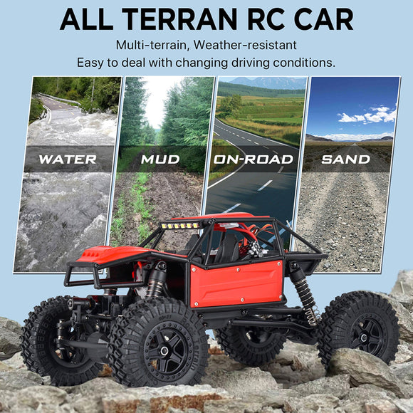 Metal Plastic 1/18 RC Off Road Car 4*4 Remote Control Rock Crawler 370 Motor ESC Protection Steering Servo Battery Model Toys