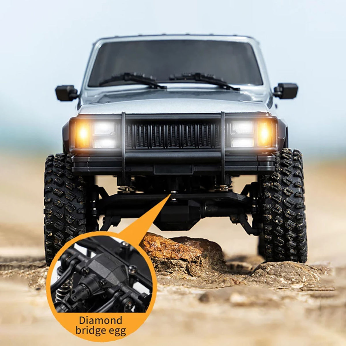 1/18 Allradantrieb Fernbedienung Rock Crawler 8562 RC Multi-Terrain Off Road Auto 3-Gang-Motor ESC Servo Lichtsystem Batterie