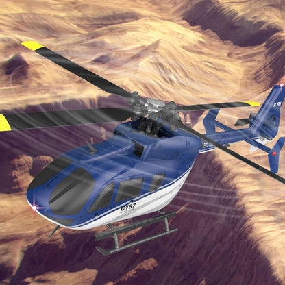 RC ERA Ferngesteuerter Hubschrauber C187 Gyroskop Stabilisierung Höhenhaltung Ladegerät Modellflugzeug EC135 Geeignet für Anfänger