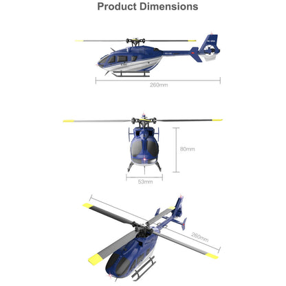 RC ERA Ferngesteuerter Hubschrauber C187 Gyroskop Stabilisierung Höhenhaltung Ladegerät Modellflugzeug EC135 Geeignet für Anfänger