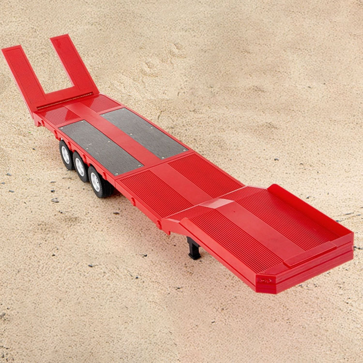 Fast  Free Shipping 3 Axle Plastic Semi Trailer Flatbed 1502 for 1/18 Remote Control Tractor Truck HUINA 1501 RC Car Model Upgrade Parts