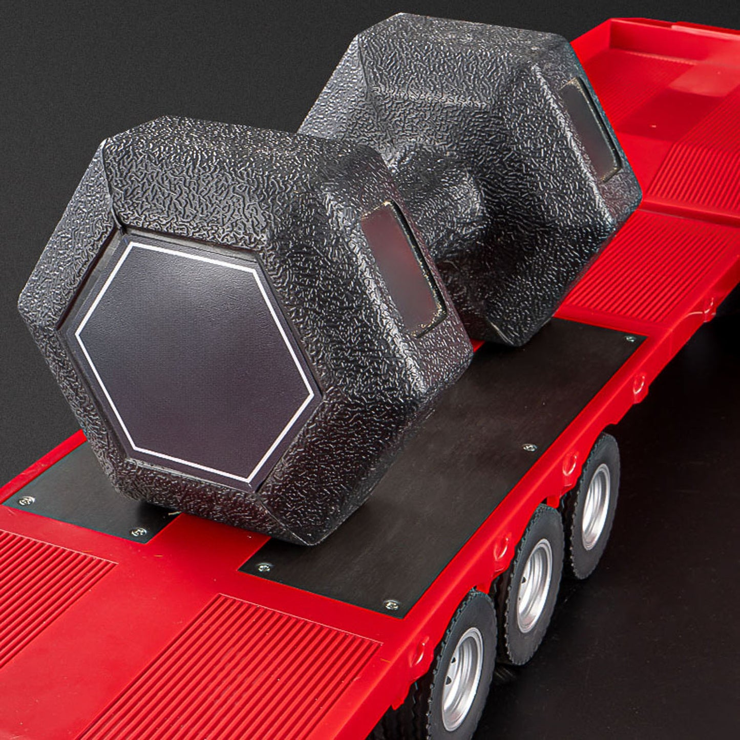Fast  Free Shipping 3 Axle Plastic Semi Trailer Flatbed 1502 for 1/18 Remote Control Tractor Truck HUINA 1501 RC Car Model Upgrade Parts