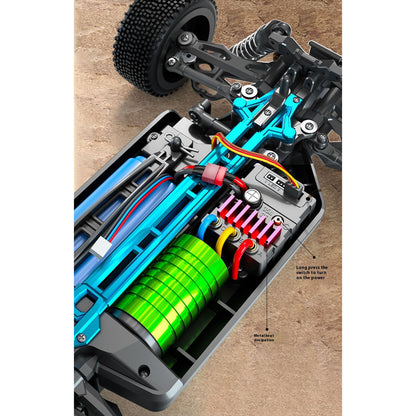 16202Pro 1/16 RWD Ferngesteuertes Geländefahrzeug SCY 35A ESC Spritzwassergeschützt 17G Servo Elektrisches Multi-Terrain RC Modellauto LED-Licht