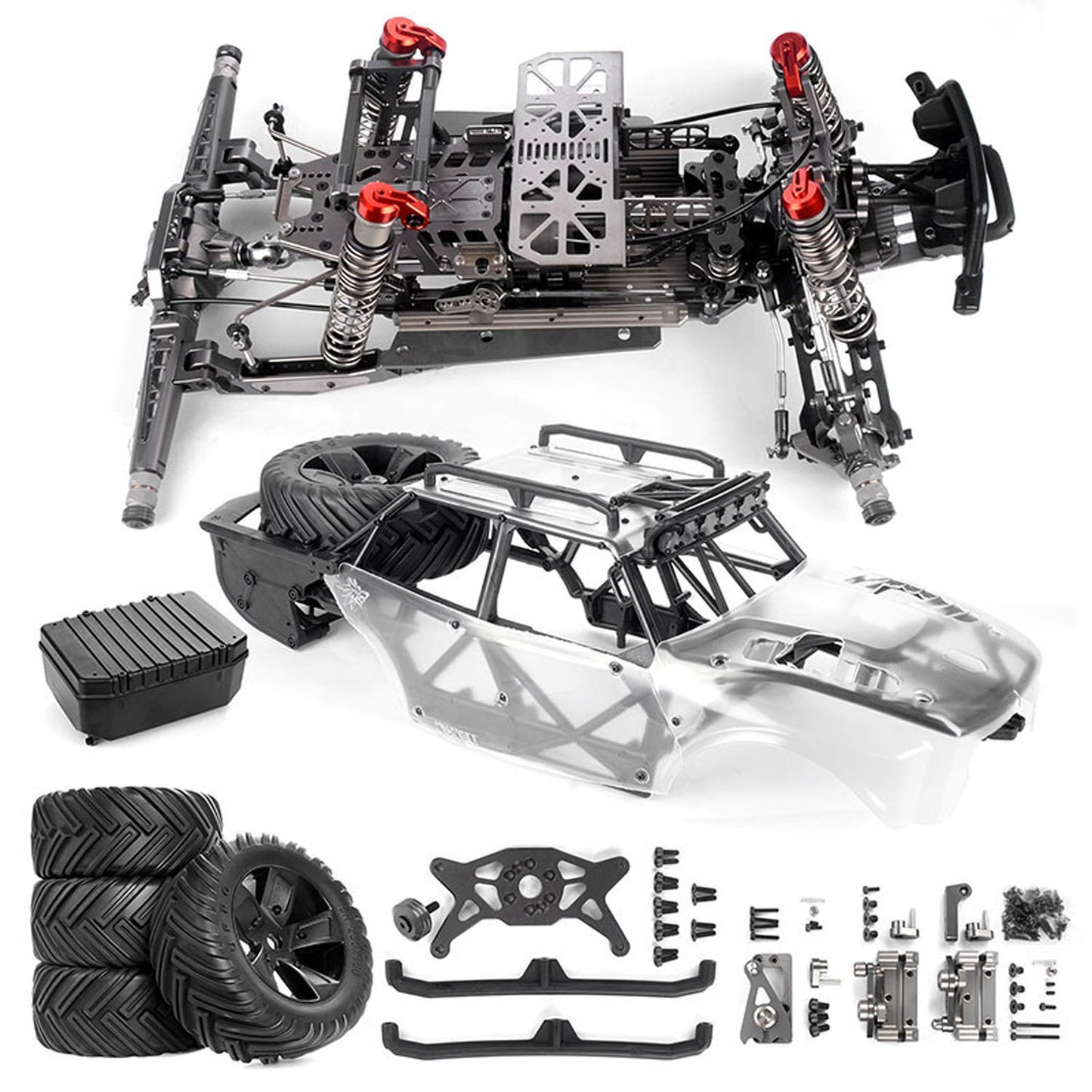 1/5 RC Offroad-Auto GR1 Pro Kit Metallchassis PC-Shell DIY Funkgesteuertes Rock Crawler-Modell 9-Zoll-Rad Keine elektronischen Teile