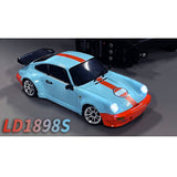 LDRC LD1898 1:18 2.4G RC Drift Car 10KM/H 4*2 Radio Control Racing Vehicles 911 Gyroscope Metal Drive Shaft Light RTR Battery