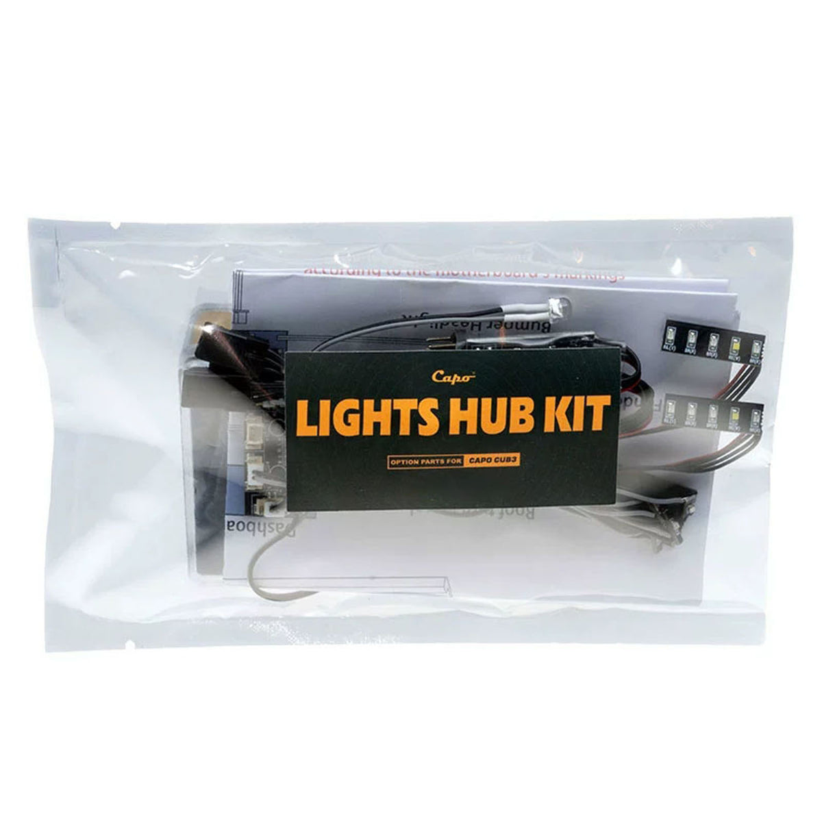 CAPO 5-12V Motor 30A ESC Kit Snow Blade Light For CUB3 1/18 RC Crawler Off Road Car Model Accessories Upgrade Part