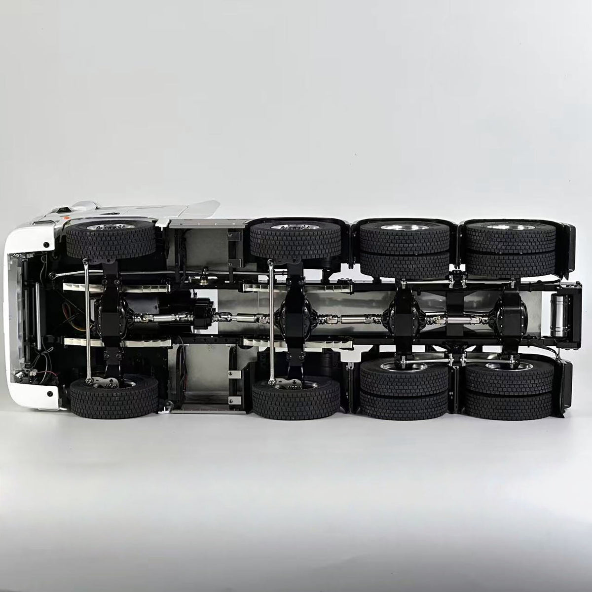 1/14 8x8 Remote Control Tractor Truck 2Speed Transmission RC Lorry Engineering Vehicle Metal Chassis Light Sound System