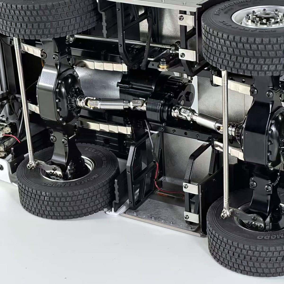 1/14 8x8 Remote Control Tractor Truck 2Speed Transmission RC Lorry Engineering Vehicle Metal Chassis Light Sound System