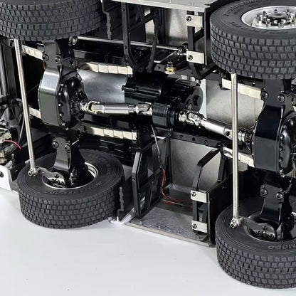 1/14 8x8 Remote Control Tractor Truck 2Speed Transmission RC Lorry Engineering Vehicle Metal Chassis Light Sound System