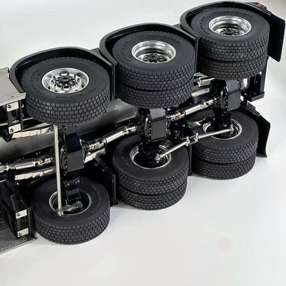 1/14 8x8 Remote Control Tractor Truck 2Speed Transmission RC Lorry Engineering Vehicle Metal Chassis Light Sound System