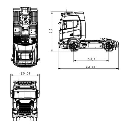 TOUCAN RC HOBBY MD 770S 1/14 4x4 Metal RC Tractor 2Speed Gearbox Differential Locks RC Lorry Car ST8 Radio Lights Sounds Battery Charger RTR Model