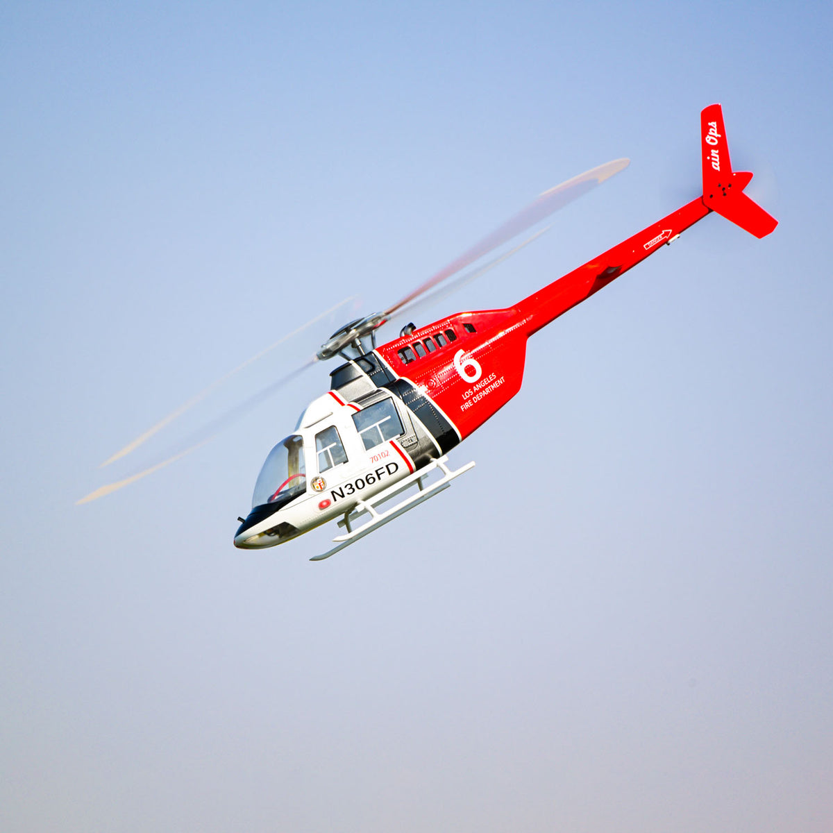 2,4G RC-Skala FlyWing BELL 206 Hubschrauber 4-Blatt-Rotor Fernbedienung Flugzeug GPS Bürstenloser Motor Batterie RTF Smart Drone Geschenk