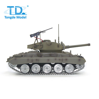 TOUCAN RC HOBBY Tongde M24 Chaffee 1/16 Remote Control Light Tank Infrared Combating System Turret Rotate