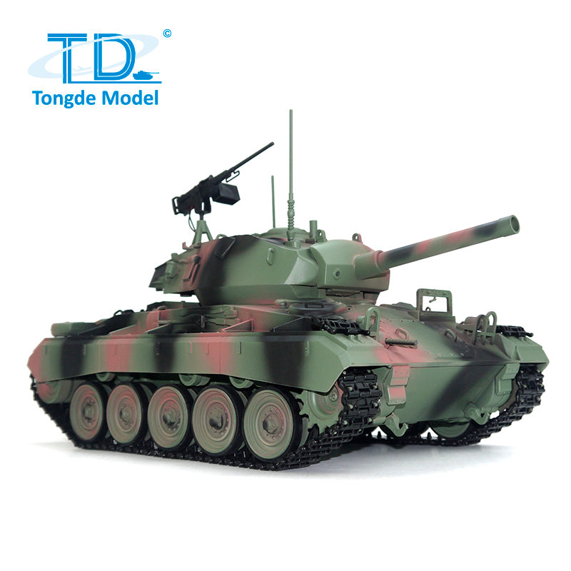 TOUCAN RC HOBBY Tongde M24 Chaffee 1/16 Remote Control Light Tank Infrared Combating System Turret Rotate