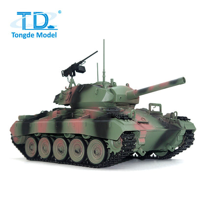 TOUCAN RC HOBBY Tongde M24 Chaffee 1/16 Remote Control Light Tank Infrared Combating System Turret Rotate