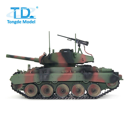 TOUCAN RC HOBBY Tongde M24 Chaffee 1/16 Remote Control Light Tank Infrared Combating System Turret Rotate