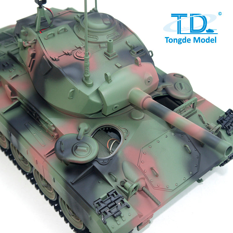 TOUCAN RC HOBBY Tongde M24 Chaffee 1/16 Remote Control Light Tank Infrared Combating System Turret Rotate