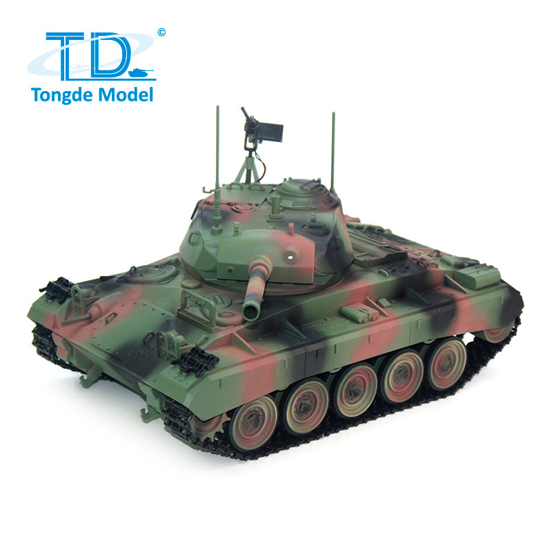 TOUCAN RC HOBBY Tongde M24 Chaffee 1/16 Remote Control Light Tank Infrared Combating System Turret Rotate