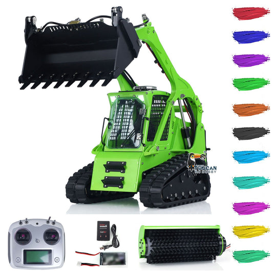 TOUCAN RC HOBBY LESU AOUE LT5 1/14 Metal RC Skid-Steer Loader Hydraulic Construction Truck Sound Light FlySky i6S Radio Controller for Model Enthusiast