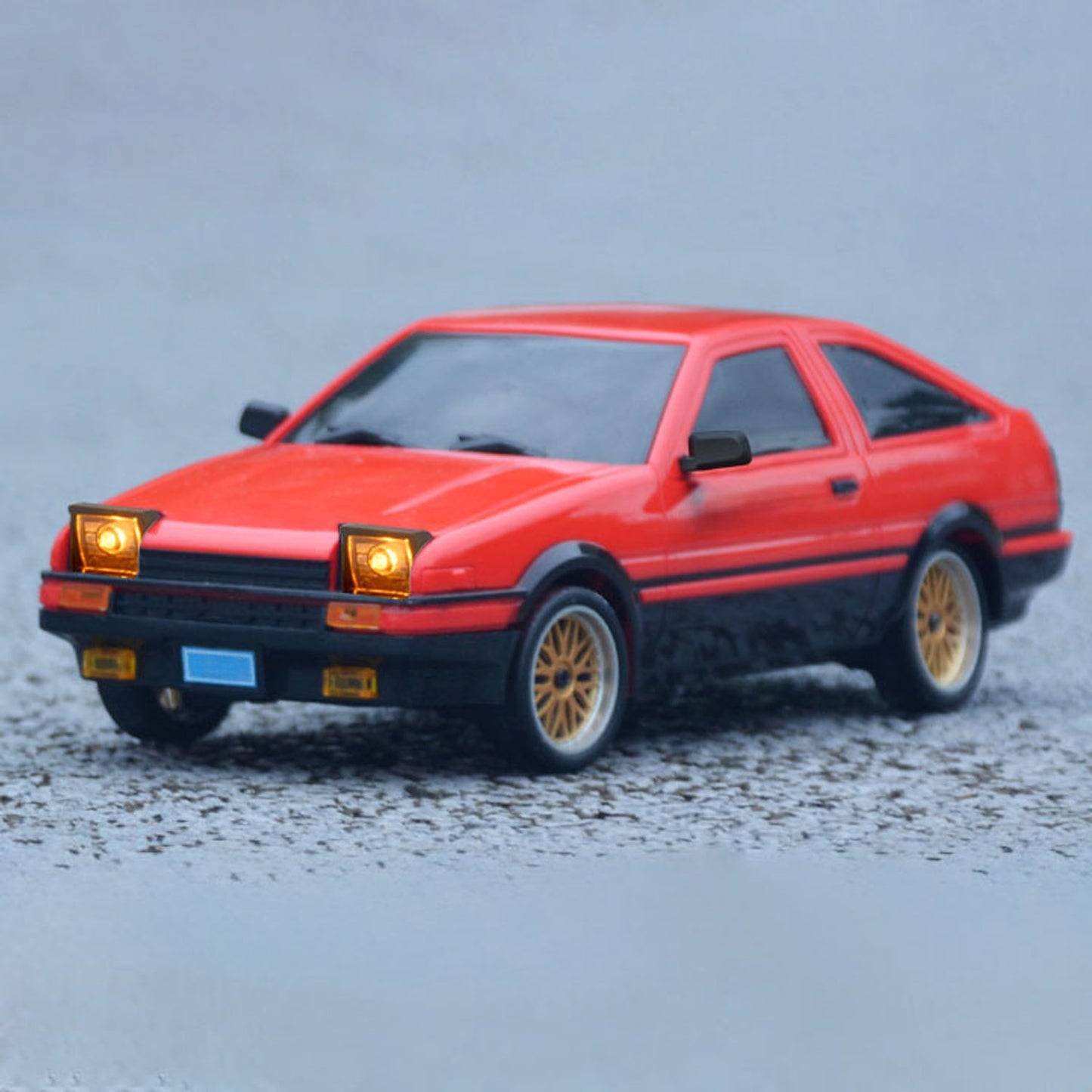 1/18 LDRC LD1801 RC Drift Car RWD AE86 Rennfahrzeuge Flip Light Gyroskop Vollnylon-Chassis Vollkugellager Zusammengebaut Lackiert