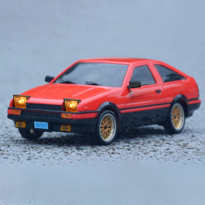 1/18 LDRC LD1801 RC Drift Car RWD AE86 Rennfahrzeuge Flip Light Gyroskop Vollnylon-Chassis Vollkugellager Zusammengebaut Lackiert