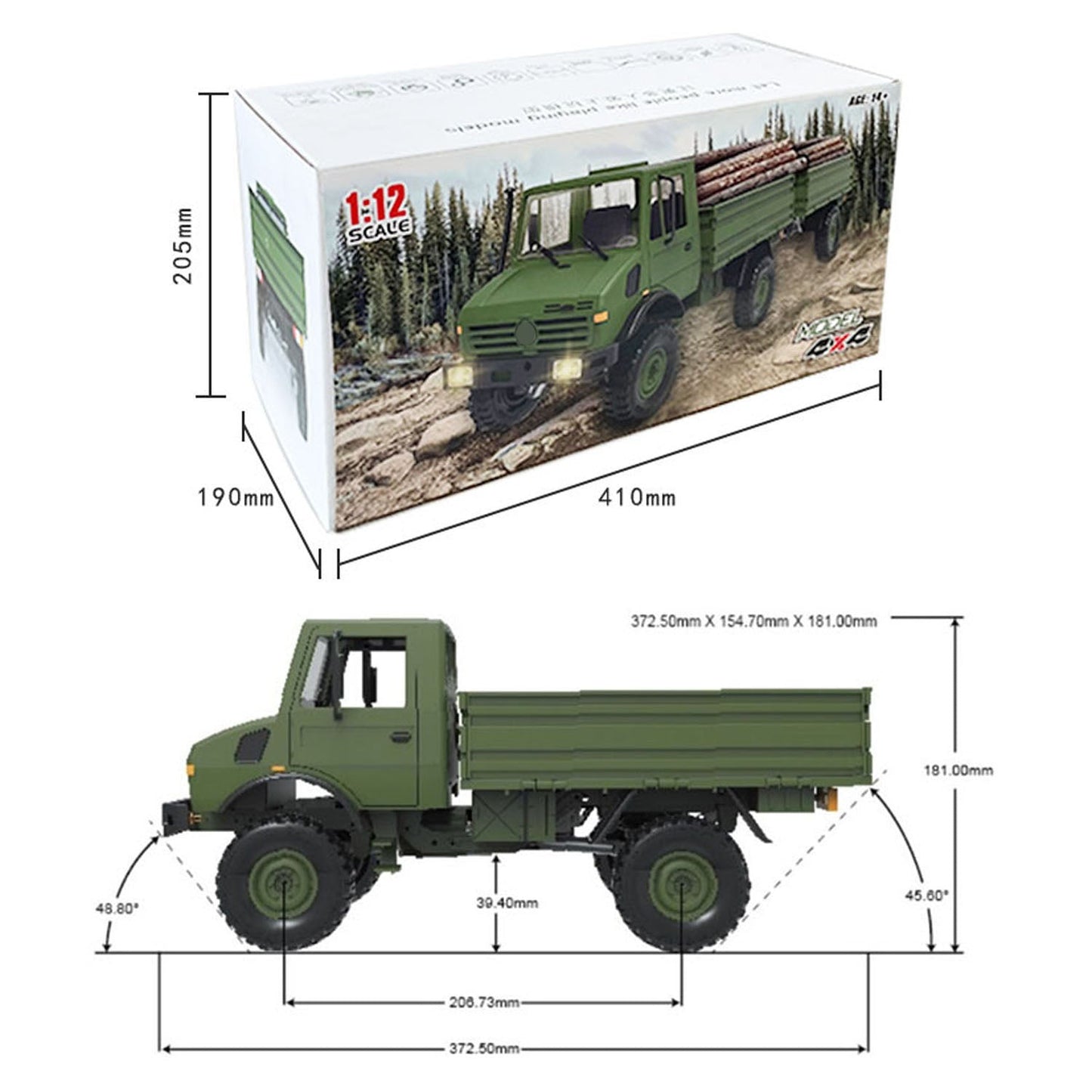 1/12 LDRC P06 Ferngesteuertes Crawler-Geländefahrzeugmodell 4?????¨¬????¡§?|2 Linear Speed Climbing Car Truck 15 km/h USB-Aufladung RTR Kinderspielzeug