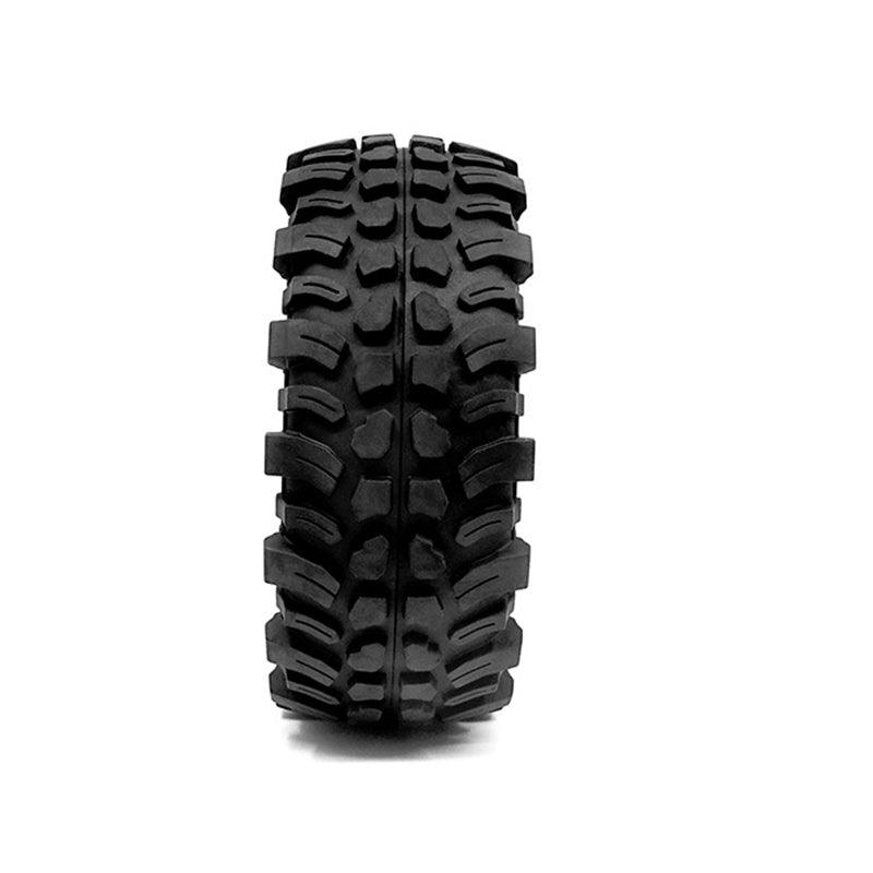 Metall Silber Ice CNC Felge Radnabe Vorderachse Schutzplatte 2,8 Zoll M/T Hochleistungsreifen für RC 1/6 SIXER1 Crawler Car