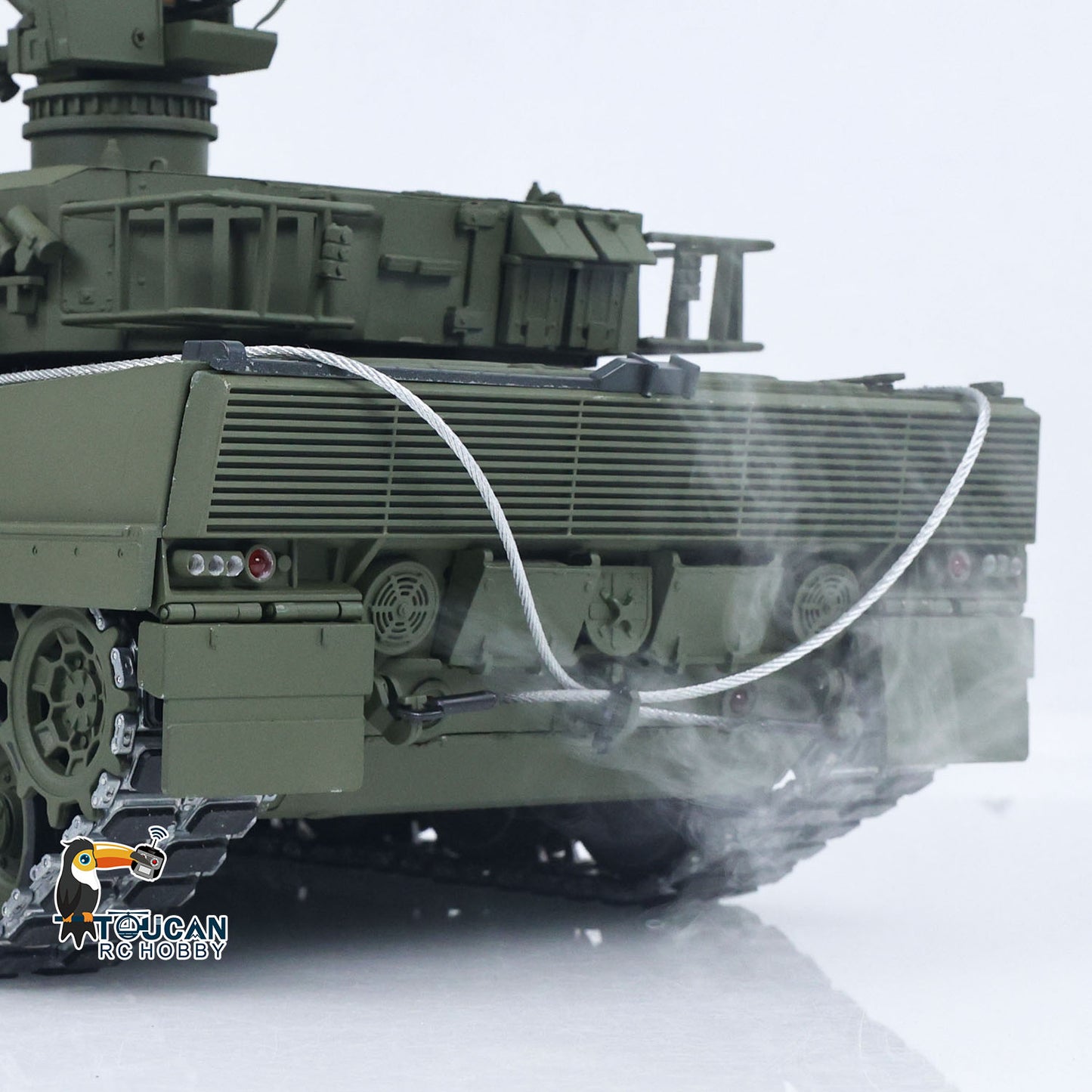 In Stock TOUCAN 1/16 Metal Remote Control Tank 3889 German Leopard A6 Turret 360 Rotation Barrel Recoil and Lifting System Elevation Smoke Unit