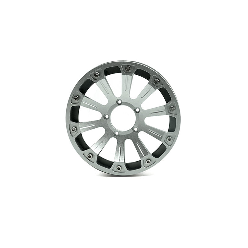 Metall Silber Ice CNC Felge Radnabe Vorderachse Schutzplatte 2,8 Zoll M/T Hochleistungsreifen für RC 1/6 SIXER1 Crawler Car