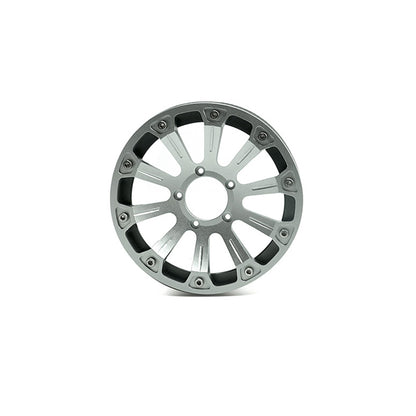 Metall Silber Ice CNC Felge Radnabe Vorderachse Schutzplatte 2,8 Zoll M/T Hochleistungsreifen für RC 1/6 SIXER1 Crawler Car