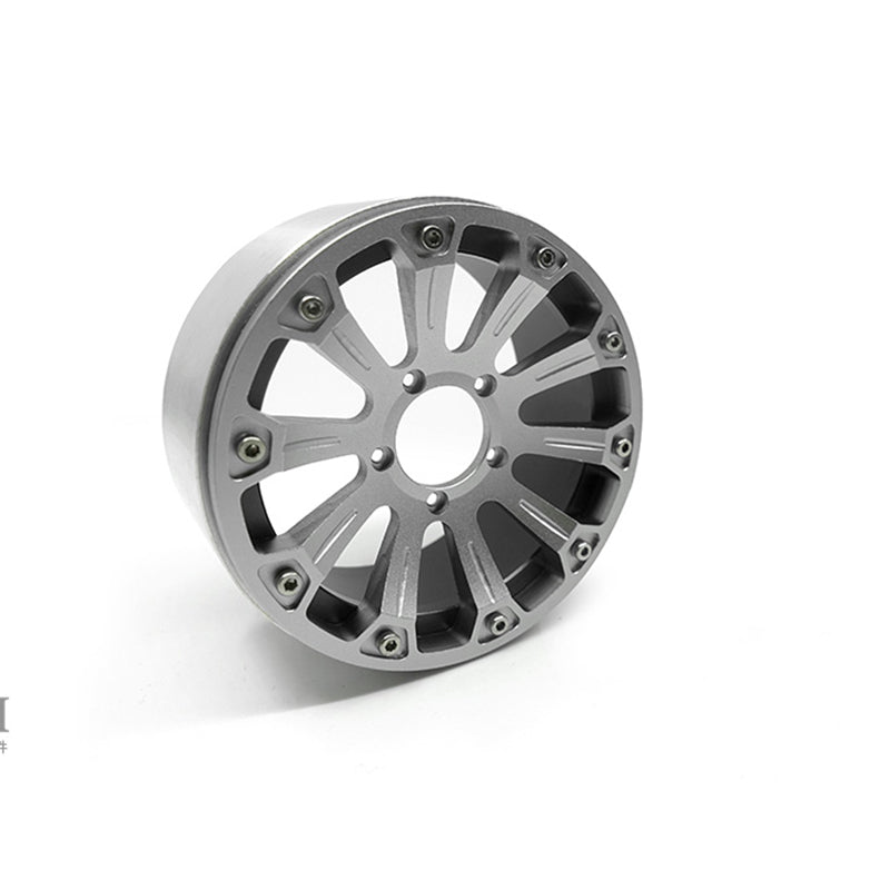 Metall Silber Ice CNC Felge Radnabe Vorderachse Schutzplatte 2,8 Zoll M/T Hochleistungsreifen für RC 1/6 SIXER1 Crawler Car