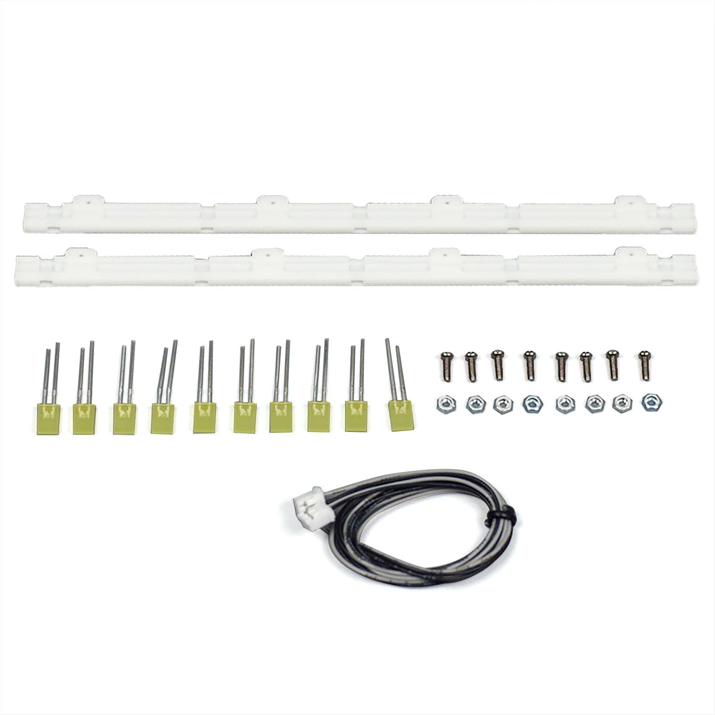 3V LED Kunststoff Seitenschweller Lichtleiste 5 Perlen für 1/14 DIY TAMIYA RC Traktor LKW Modell FH16 R620 Anhänger Engineering Fahrzeug Auto