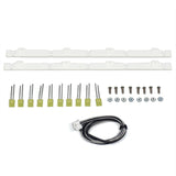 3V LED Plastic Side Skirt Light Bar 5 Beads for 1/14 DIY TAMIYA RC Tractor Truck Model FH16 R620 Trailer Engineering Vehicle Car