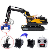 1/14 RC-Hydraulikbagger EC380 aus Metall mit 3 Armen, Elektrobagger, lackiert, montiertes Modell mit hydraulischem Greiferschaufellöser