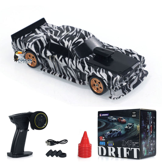 1/43 TOUCAN RC HOBBY 2.4g RC Mini Race Car Radio Controlled Drift Vehicle 4WD Mini Tou for Children Adults High Speed Model