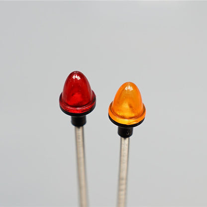 1 Paar LED-Kunststoff-Markierungsleuchte, Seitenwarnleuchte, 2,2 V – 3 V, für DIY Tamiya 1/14 RC Traktor-LKW-Modell, Bulldozer, Kipper, Autoteile