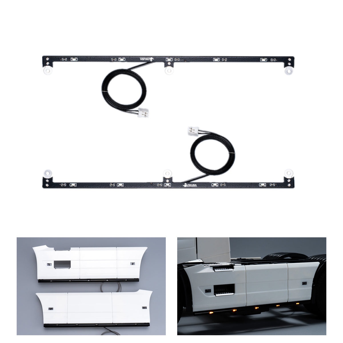 5V LED Kunststoff Seitenschweller PCB Lichtplatine Warnleuchte für 1/14 DIY TAMIYA RC Traktor LKW Modell FH16 XL750 56375 Fahrzeug Auto
