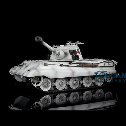 Henglong 1/16 TK7.0 Plastic German King Tiger RTR RC Tank Model 3888A Sound Light Smoke BB Infrared Combat Metal Barrel