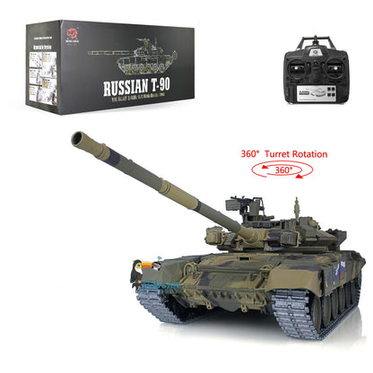 Henglong 1/16 TK7.0 Promotion Russian T90 3938 RTR RC Tank Model BB IR 360 Degrees Turret Smoke Metal Tracks Gearbox Sprockets Idlers Wheeels